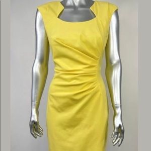 Calvin Klein yellow interview dress